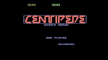 Atari 8-bit consoles and home computer Centipede and Missile Command game play footage