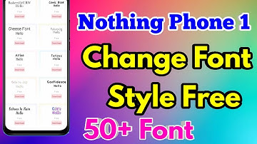 how to change font style in nothing phone 1 | nothing phone 1 font style change