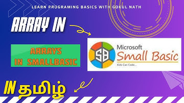 Array Programming in Small Basic Software | Tamil | Easy Understanding Programming|