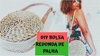 DIY BOLSA DE PALHA REDONDA