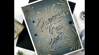 Happy New Year | Stencils with Nuvo Glimmer Paste