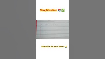 Simplification 📚✅ #mathtricks #shorts #education