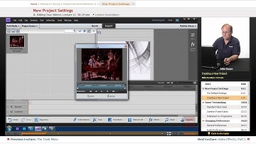 "New Project Settings" | Adobe Premiere Elements 11 with Educator.com