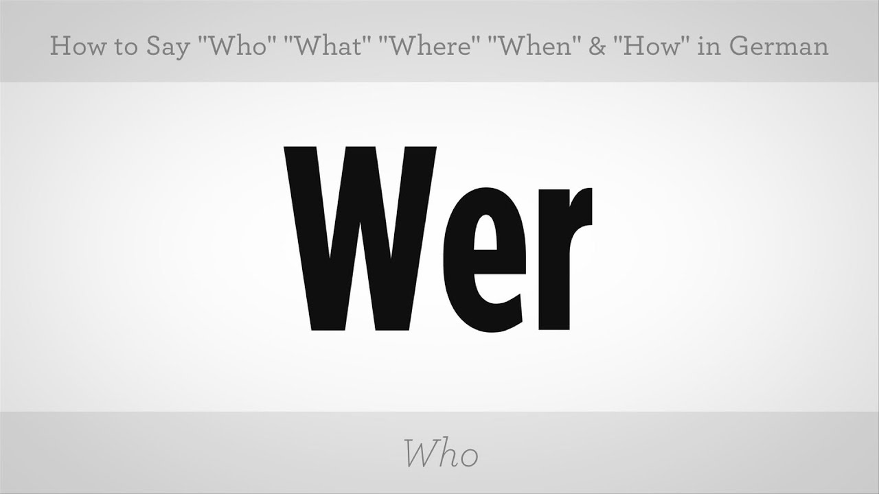 say who what where when how german lessons youtube