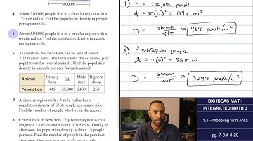 Big Ideas Math [IM3]: 1.1 - Modeling with Area (Lecture & Problem Set)