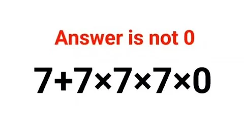 7+7×7×7×0 The answer is not 0. Many got it wrong!  Ukraine Math Test #math #percentages #ukraine