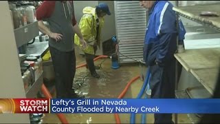 Lefty's Grill Floods In Nevada County