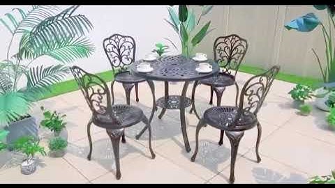 Nội Thất Logic xin giới thiệu tới quý khách hàng bộ bàn ghế nhôm đúc D70 kết hợp với ghế hoa văn