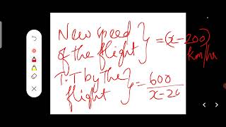 In a flight of 600 km, an aircraft was slowed down due to bad weather.