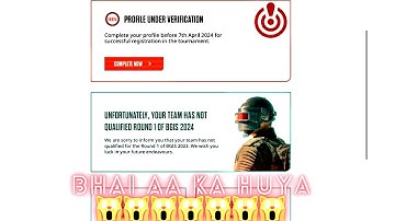 UNFORTUNATELY, YOUR TEAM HAS NOT QUALIFIED ROUND 1 OF BGIS 2024 #bgis