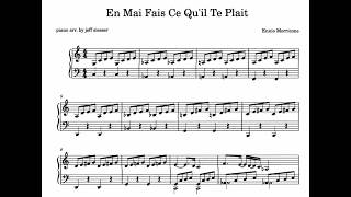 🎹Ennio MORRICONE✨EN MAI FAIS CE QUI TE PLAÎT (Thème du film) - Piano +🎼SHEET MUSIC