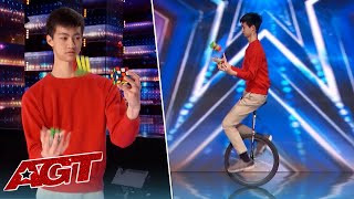 17-Year-Old Ethan Jan Leaves The Judges MIND BLOWN With Rubik's Cube Act!