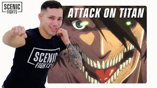 MMA Fighter Breaks Down Attack On Titan Anime Fight Scene | Scenic Fights