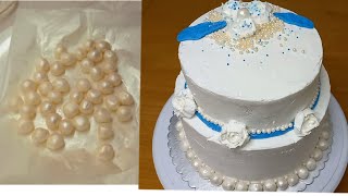 DIY Homemade Sugar Pearls for Cake  Decoration.