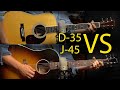 Gibson J45 vs Martin D-35 : Iconic Dreadnought Acoustic Sonic Document/Comparison