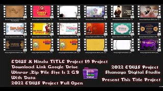 EDIUS X 19 In One Hindu Title Project With Full Data Download || For Who Need Dusshera Offer