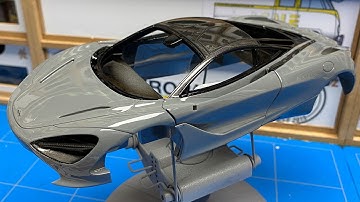 Building a Alpha Model Mclaren 720S Part 2: Carbon Fiber Decals and more Clear