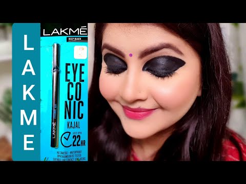 Lakme eyeconic kajal review |how to apply kajal in different ways| RARA | deep dark black kajal