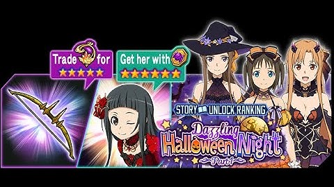 Sword Art Online Memory Defrag - Dazzling Halloween Night Part 1 Event Full Story
