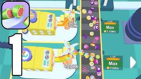 Idle Candy Factory - Gameplay Walkthrough Part 1 Tutorial Making Candy (Android,iOS)