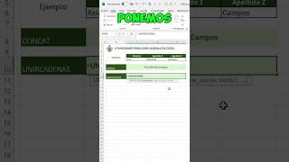 DOS FUNCIONES PARA UNIR TEXTOS en EXCEL #excel DOS FUNCIONES PARA UNIR TEXTOS en EXCEL #excel