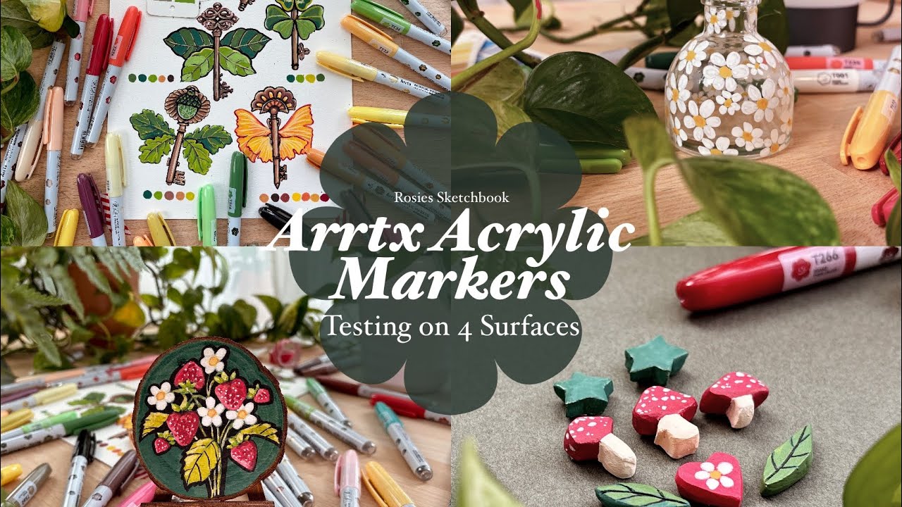Painting on Everything with the Arrtx Acrylic Markers - YouTube
