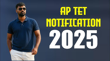 AP TET NOTIFICATION 2025 AP DSC NOTIFICATION 2026