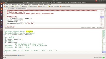1-way fixed-effects ANOVA (part 4/10): (Example) Sum of Squares Derivations