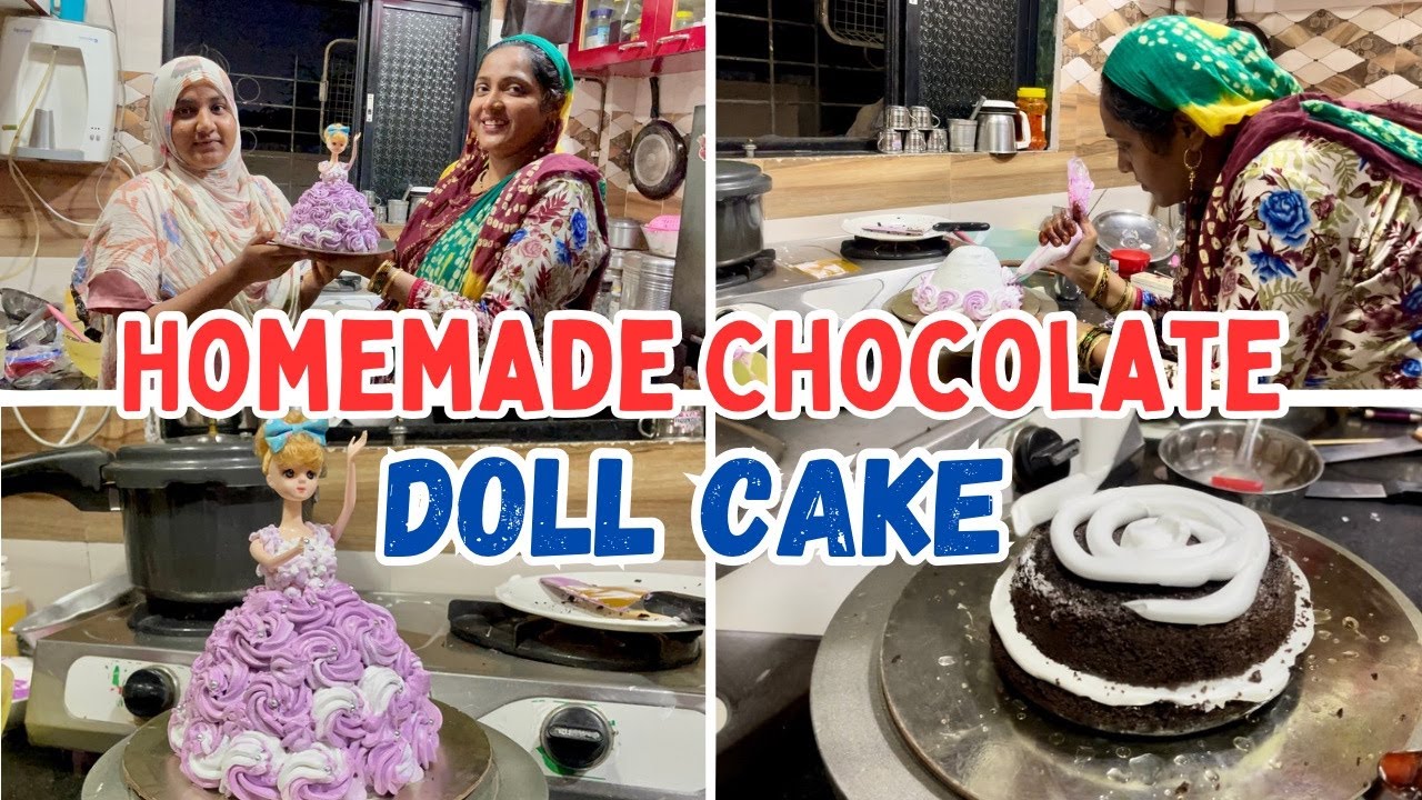 |•HomeMade Chocolate Doll Cake || Birthday Special Doll Cake Recipe 2023•| Vlog.