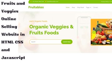 How to create a Fruits and Vegetables selling website in HTML CSS and Javascript | Source code
