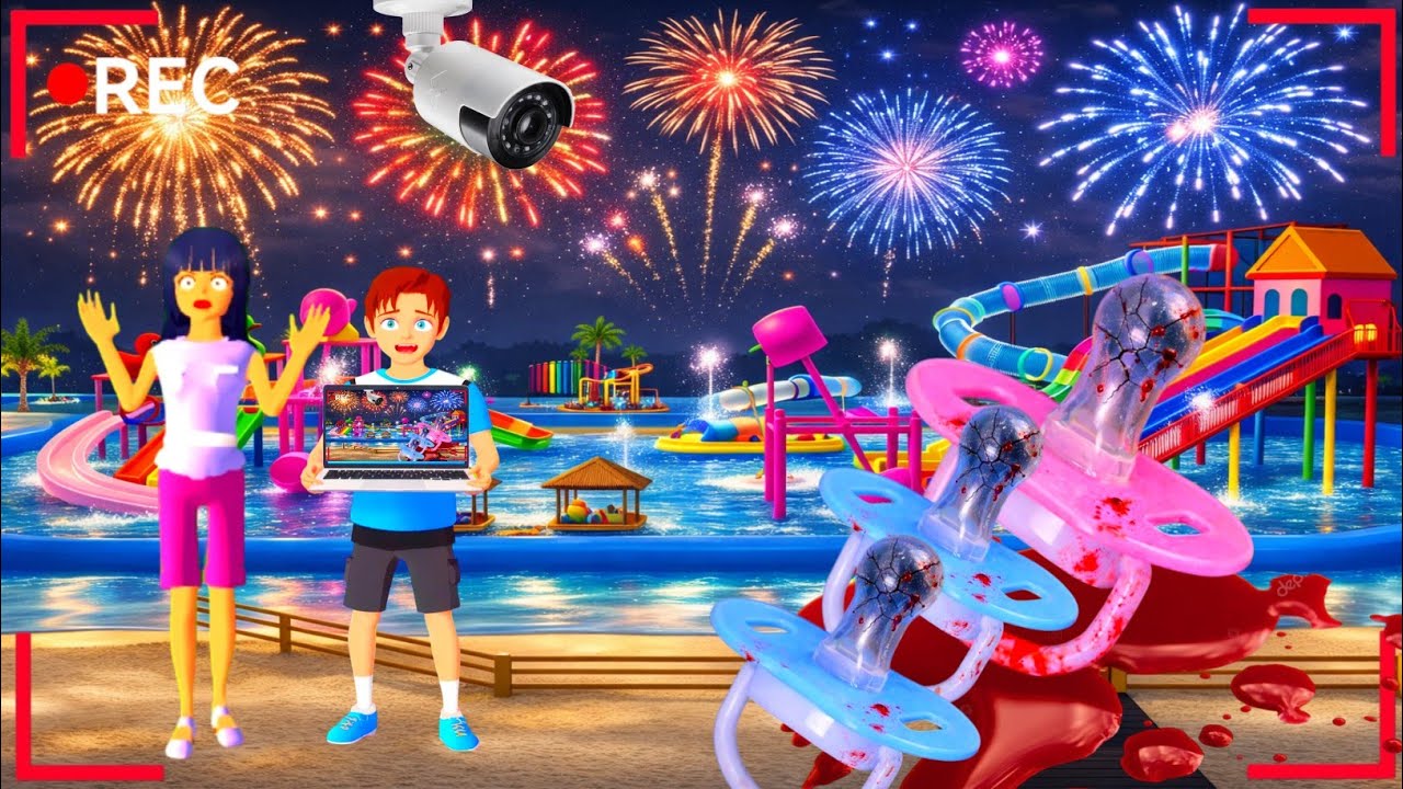 Yuta Mio panik‼️ CCTV rekam DOT BAYI RAKSASA mengerikan di wahana KOLAM RENANG 🏊