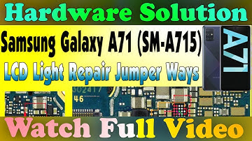 Samsung A71 SM-A715 Display Light NOT Working Problem Repair Jumper Ways #GSM_Free_Equipment