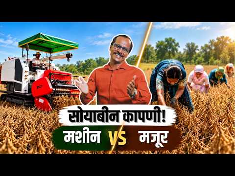 मजूर की मशीन? सोयाबीन काढणीचा कोणता पर्याय भारी? | Soybean Harvesting Tips | Harvesting Experiment