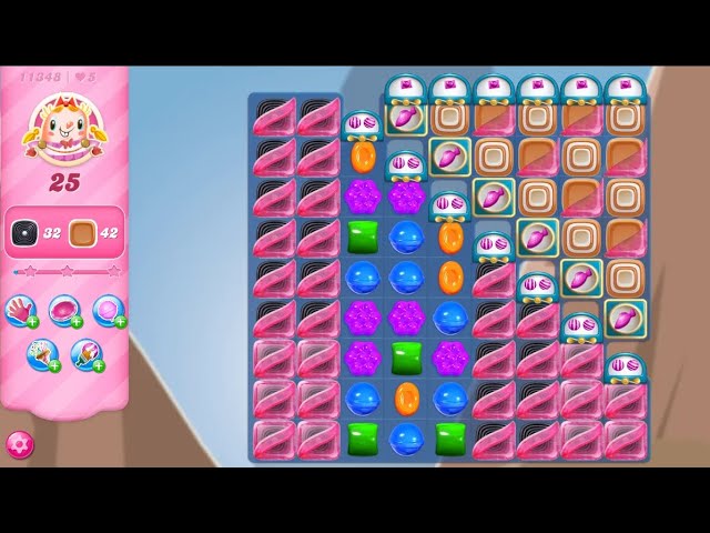 Candy Crush Saga Level 11348 No Boosters - YouTube