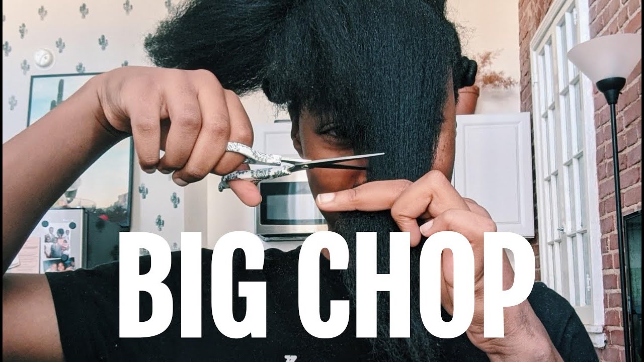 Let's BIG CHOP AGAIN and WASH AND GO! | How to Cut Your OWN Hair!