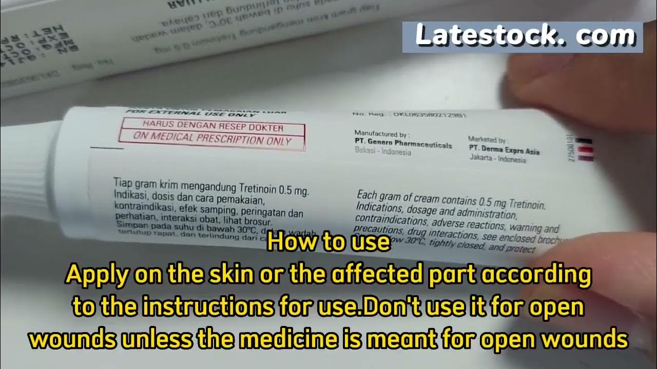 Tretinoin cream 0 1 reticor 15g for treating acne free shipping youtube