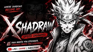 Blank Paper to EPIC Naruto Art! 🔥 | Cinematic Speed Drawing | xSHADRAW #NarutoDrawing