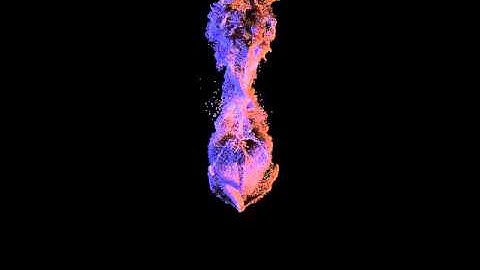 Turbulence fd + x particles + Krakatoa test