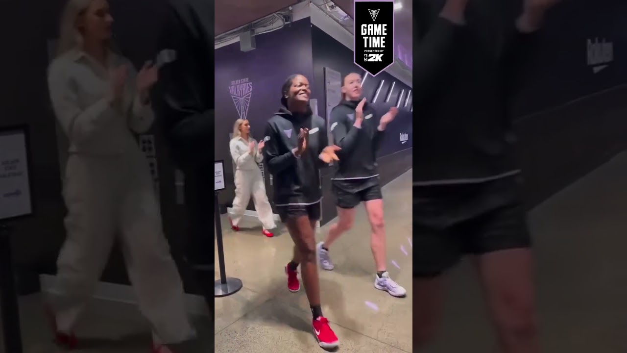 Laeticia Amihere bringing out her best moves for Ballhalla 😌 #goldenstatevalkyries #wnba