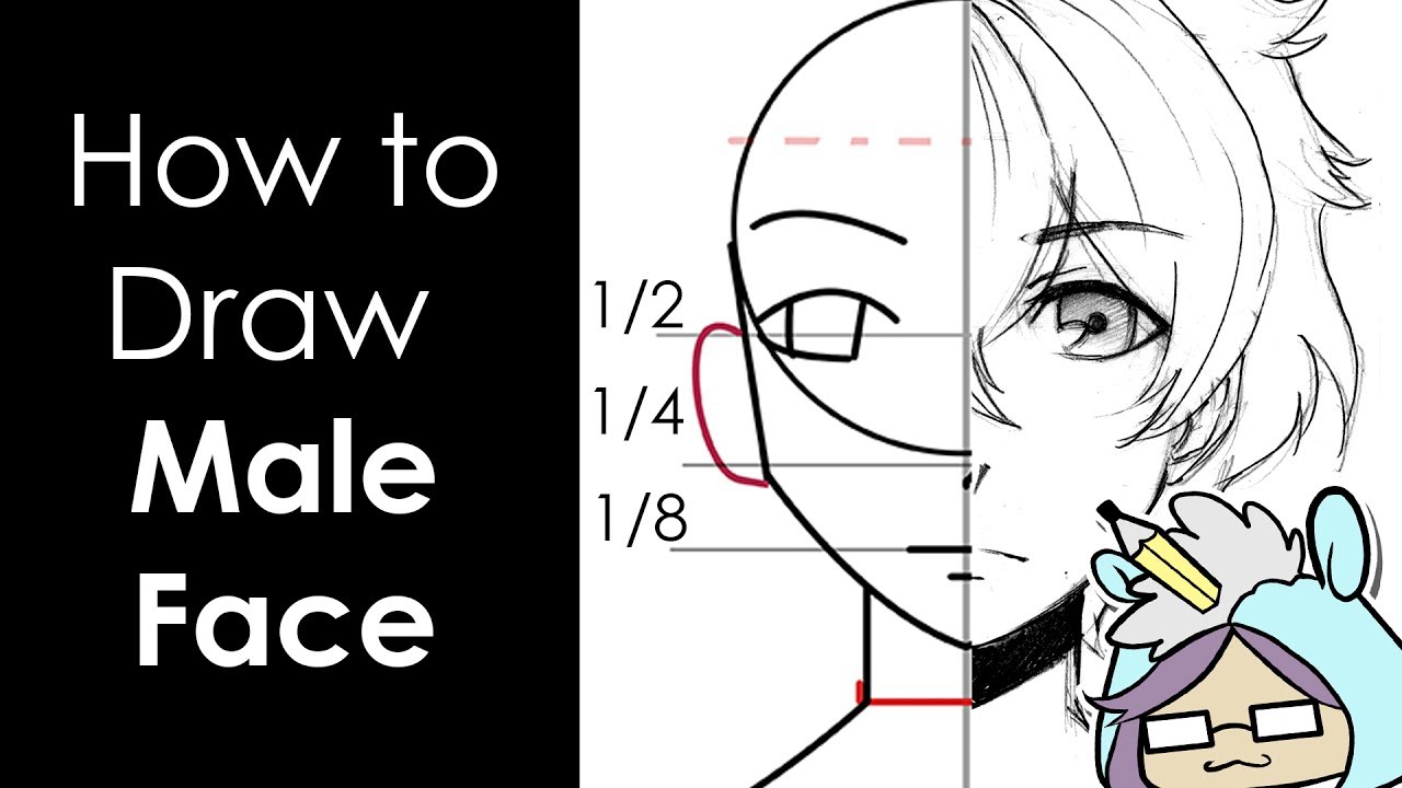  How to Draw  Male  face Anime  Manga  Tutorial YouTube