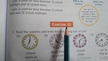 Class 3 Learning Mathematics Time Ex 65 By Manoj Prasad Karn.