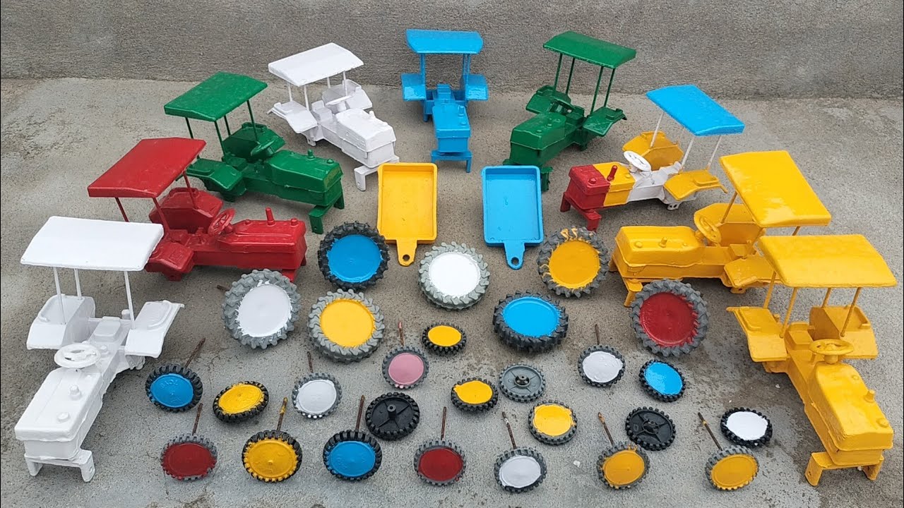 Diy model Swaraj Tractor top and trolley fitting and moving tractor video 