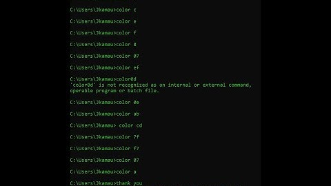How to change  Command prompt text and Background Color