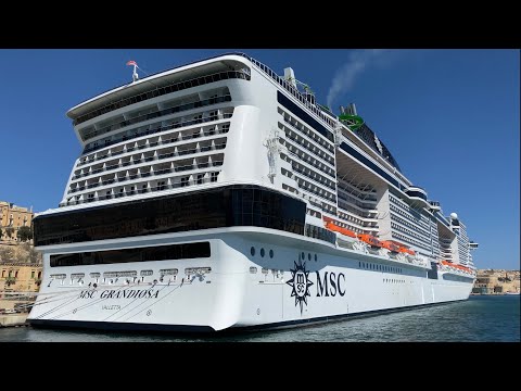 MSC Grandiosa Cruise Ship Walking Tour 4K