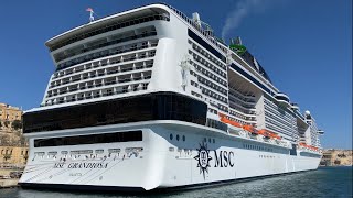 MSC Grandiosa Cruise Ship Walking Tour 4K