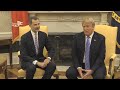 FELIPE VI VISITA TRUMP EM CERIMÔNIA OFICIAL.