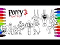 POPPY PLAYTIME CHAPTER 3 COLORING 🎨 | Draw &amp; Color All Characters | CatNap &amp; Friends #AE1087