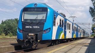 EN57AL-1436 + 1230 mijają Nowe Skalmierzyce (CZYTAJ OPIS)