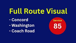 Full Route Visual | Go North East Bus Route 85 - Concord To Coach Road | LX54HAE/211