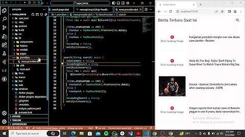 penjelasan tentang cara membuat website berita menggunakan api flutter